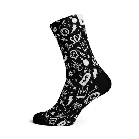 Kolesarstvo/SOX-Nogavice-DOODLE-BLACK-012-1